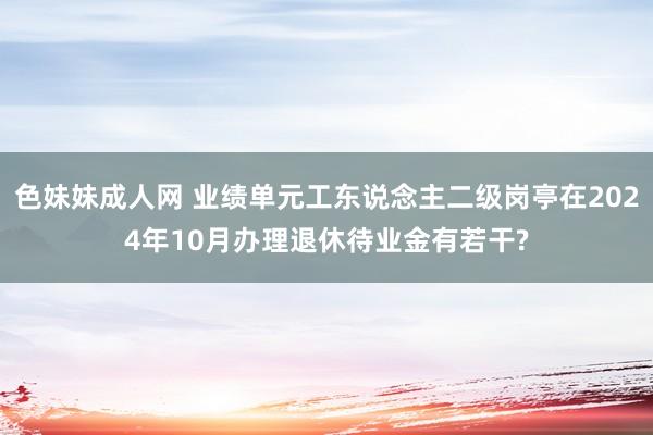 色妹妹成人网 业绩单元工东说念主二级岗亭在2024年10月办理退休待业金有若干?