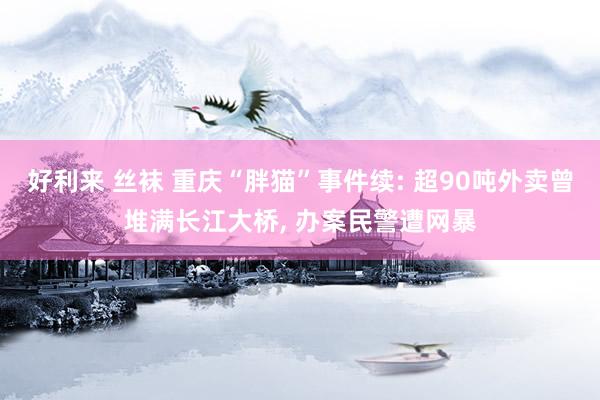 好利来 丝袜 重庆“胖猫”事件续: 超90吨外卖曾堆满长江大桥， 办案民警遭网暴